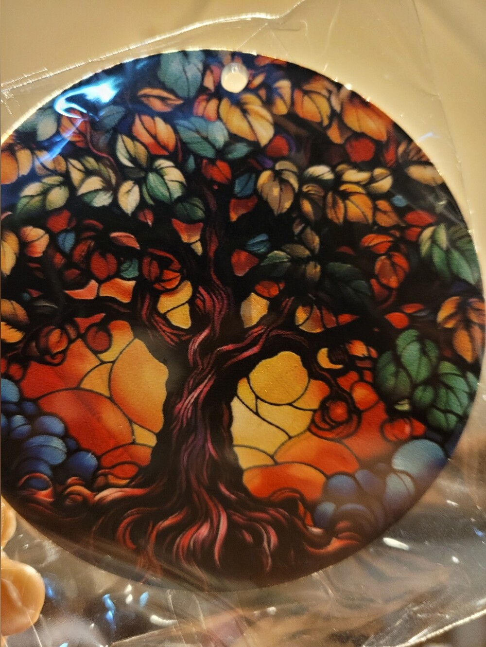 Vibrant Tree of Life Circular Ornament